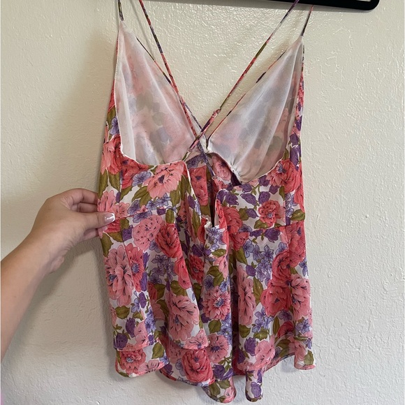 ASTR The Label Pink and purple floral print cami top - Picture 5 of 6